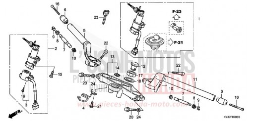 ROHRGRIFF/OBERE BRUECKE CBR250RAD de 2013